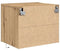 vidaXL - Nachtkastje - met - LED - Muurbevestigde - Ambachtelijke - Eik - 50x39x41 - cm