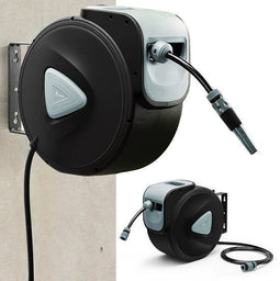 Hortensus Tuinslang Haspel 15m - Automatische Wandslangbox - 180° Draaibaar
