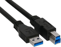InLine 0.5m USB 3.0 - USB-B naar USB-A kabel - 5 Gbit/s - Zwart