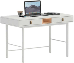 Bureau Home ESPRIT Wit Natuurlijk Polyurethaan Hout MDF 120 x 60 x 75 cm