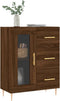 vidaXL - Dressoir - 69,5x34x90 - cm - bewerkt - hout - bruin - eikenkleur
