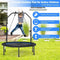 Costway Trampoline - Inklapbaar - Verstelbare Leuning - max. 150 kg - Ø101 x 107,5-130,5 cm - Blauw