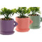 Decoratieve plant Home ESPRIT Polyethyleen Cement Stads 9 x 7 x 12 cm (3 Stuks)