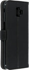 Hoesje Met Pasjeshouder Geschikt voor Samsung Galaxy J6 Plus - Luxe Bookcase smartphone - Zwart