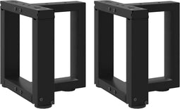 vidaXL - Salontafelpoten - 2 - st - T-vormig - 30x25x(30-31) - cm - staal - zwart