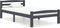 vidaXL - Bedframe - massief - grenenhout - donkergrijs - 90x200 - cm