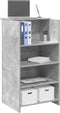 vidaXL - Receptiebalie - 55x50x103,5 - cm - bewerkt - hout - betongrijs