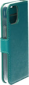 Mobiparts iPhone 13 Mini - Wallet Case - Saffiano motief - Turquoise