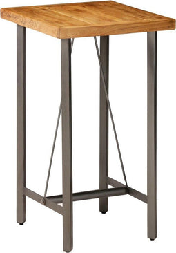 vidaXL - Bartafel - 60x60x107 - cm - massief - gerecycled - teakhout