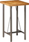 vidaXL - Bartafel - 60x60x107 - cm - massief - gerecycled - teakhout