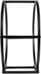 Pro Garden brandhoutrek - metaal - zwart - 50 x 25 x 51 cm - Openhaard accessoires