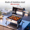 Alpina Houtskool BBQ - Draagbare BBQ met Handgreep - Ventilatieopeningen - RVS 38 x 30 x 19 cm