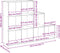 vidaXL - Kamerscherm - / - boekenkast - 3-laags - 137,5x29x103,5 - cm - hout - wit