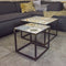 IBIZA 60 x 60 - Bijzettafel - Blacksmith staal - Keramieke tegels