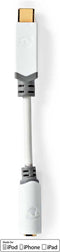 Nedis CCBW65950WT01 - Audio-adapterkabel 3,5mm naar USB-C - 10cm - Wit