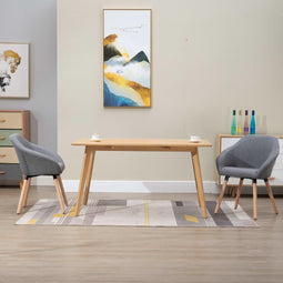 vidaXL - Eetkamerstoelen - 2 - st - stof - lichtgrijs
