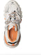 MEN'S TRACK SNEAKER IN WHITE - Maat : 45 - Track Sneaker in white and orange mesh and nylon