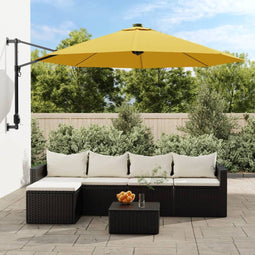 vidaXL - Wandparasol - 290 - cm - geel