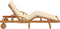 vidaXL - Inklapbare - Zonnebank - met - Wielen - & - Kussen - Beige - Massief - Acaciahout