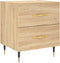 vidaXL - Nachtkastje - 40x35x47,5 - cm - bewerkt - hout - sonoma - eikenkleurig