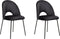 Set van 2 eetkamerstoelen COVELO Fluweel Zwart