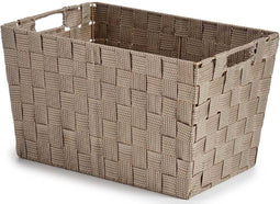 Kast/badkamer opbergmandjes - beige - 35 x 25 x 20 cm - 10 liter - opbergmandjes