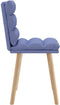 vidaXL - Eetkamerstoelen - 2 - st - stof - jeansblauw