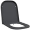 vidaXL - Snelle - Montage - Toiletbril - met - Zachte - Sluiting - Duroplast - Antraciet