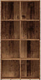 vidaXL - Boekenkast - 66x30x130 - cm - bewerkt - hout - oud - houtkleurig