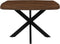 Eettafel Bruin - Metaal & Mangohout - 130x130x76 cm - Eettafel Blake - LABEL51