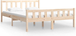 vidaXL - Bedframe - massief - hout - 140x190 - cm