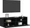 vidaXL - TV - Wandkast - Zwart - Eiken - 100x30x30 - cm - Gelaagd - Hout