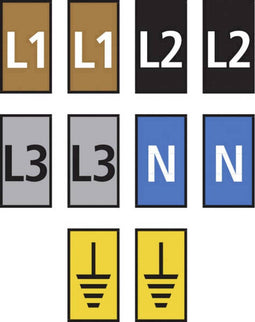 HellermannTyton WIC2-L1,L2,L3,N,Earth-PA66-MIX Markeerclip Opdruk L1, L2, L3, N, Erde 561-02300