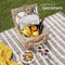 tectake® Picknickmand Ameland - Luxe 13-delige set voor 2 personen - Geïntegreerd koelvak - Riet