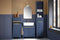 SoBuy BZR112-B - Hoge Kolomkast - 3 Open Vakken 1 Lade - Midnight Blue