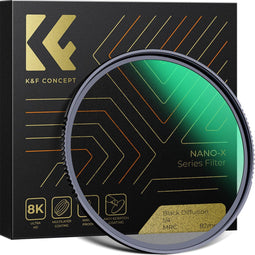 K&F Concept 67mm - Black Mist Diffusion 1/4 Filter - Krasbestendig Waterafstotend - Zwart