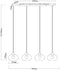Globo Shaun - hanglamp - 4 lichtpunten - zwart - E27 - 15572-4H