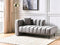 LANNILS - Chaise longue - Taupe - Linkszijdig - Fluweel