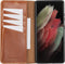 NorthLife - Geschikt voor Samsung Galaxy S21 Ultra - Lederen Afneembare 2-in-1 bookcase hoes - Cognac