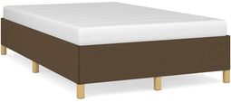vidaXL - Bedframe - zonder - matras - 120x190 - cm - stof - donkerbruin