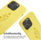 iMoshion Hoesje Geschikt voor iPhone 14 Pro Hoesje Met Koord - iMoshion Siliconen design hoesje met koord - Geel / Flower Yellow