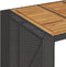 vidaXL Tuintafel met acaciahouten blad 105x80x110 cm poly rattan zwart