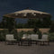 vidaXL - Zweefparasol - met - LED-verlichting - en - metalen - paal - 350 - cm - taupe
