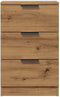 vidaXL - Nachtkastje - 40x36x65 - cm - bewerkt - hout - artisanaal - eikenkleurig