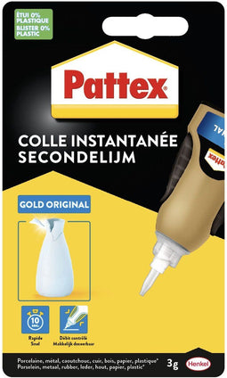 Secondenlijm pattex gold original 3gr | 12 stuks