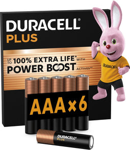 Duracell Plus AAA - alkaline batterijen - 1,5V, LR03 - 6 stuks