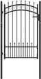 vidaXL - Poort - met - speerpunten - 100x150 - cm - staal - zwart