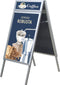 Europel Stoepbord - Kliklijst A1 formaat - 59,4 x 84 cm - 32 mm frame - Inclusief topbord - Dubbelzijdige presentatie - Waterbestendig - Gemakkelijk op te bergen