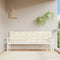 vidaXL - Tuinbankkussen - 200x(50+50)x7 - cm - oxford - stof - crèmewit