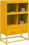 vidaXL - Hoge - kast - 68x39x111,5 - cm - staal - mosterdgeel